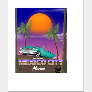 Mexico City Vintage travel poster Posters and Art